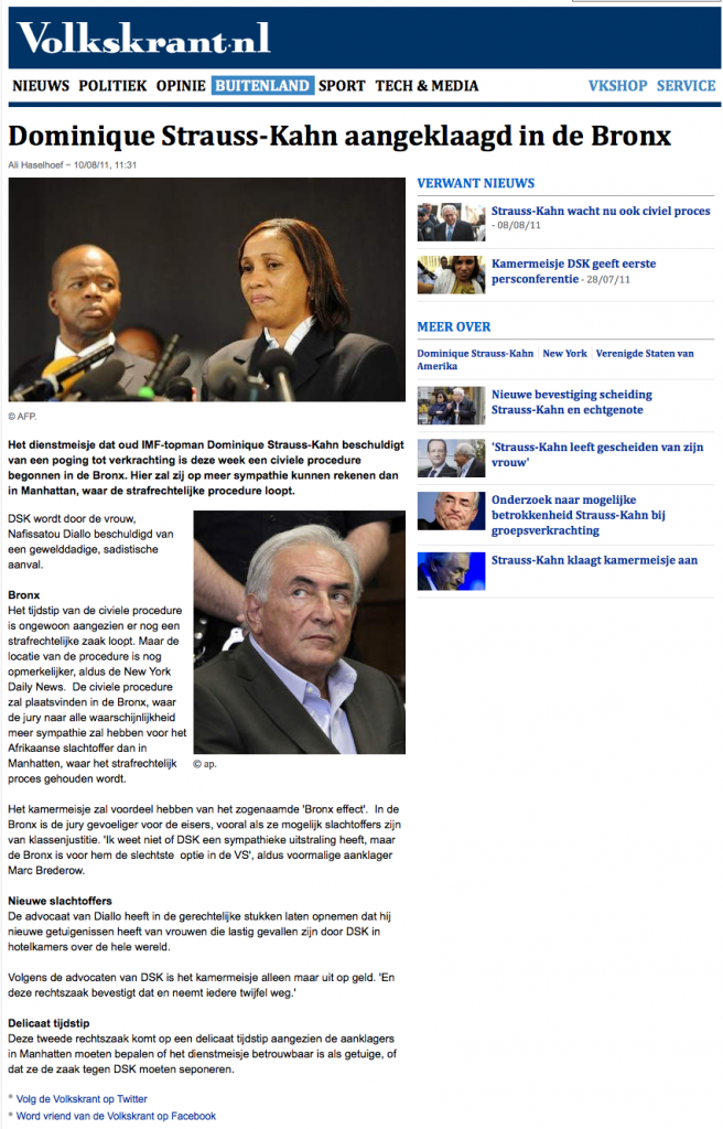 Dominique Strauss-Kahn aangeklaagd in de Bronx - Buitenland - VK 2012-11-11 16-34-21