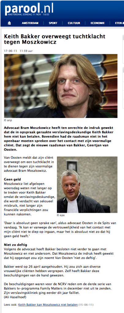 Keith Bakker overweegt tuchtklacht tegen Moszkowicz - MEDIA - PAROOL 2012-11-11 18-03-26
